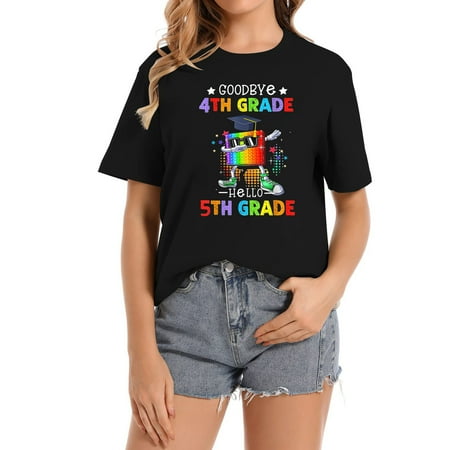 Goodbye Fourth Grade Graduation Hello Fifth Grade Popping It T-Shirt