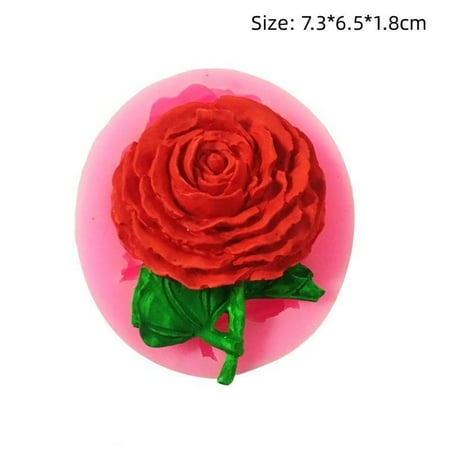 

Rose Flip Sugar Silicone Mold Maple Leaf Subshrubby Peony Flower Carnation Cake Decoration Baking Utensils Kitchen Accessories