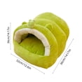 thumbnail image 3 of Nebwoak Semi Enclosed Cat Bed Cave, Warm Winter Donut Pet Bed for Cats and Small Dogs, Self Warming Plush Lining Washable Cute Frog Design, 3 of 6