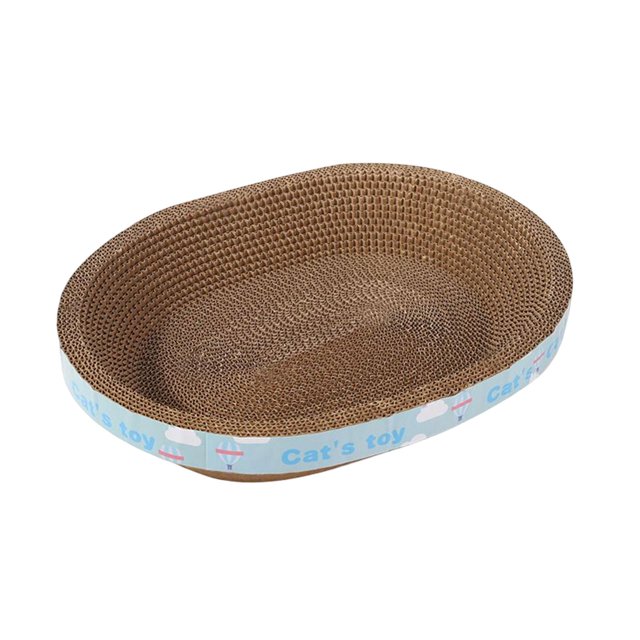 TISHITA Cat Scratcher Cardboard Scratching Lounge Bed Cat Scratcher Bowl Interactive Toy 40cmx30cmx9cm
