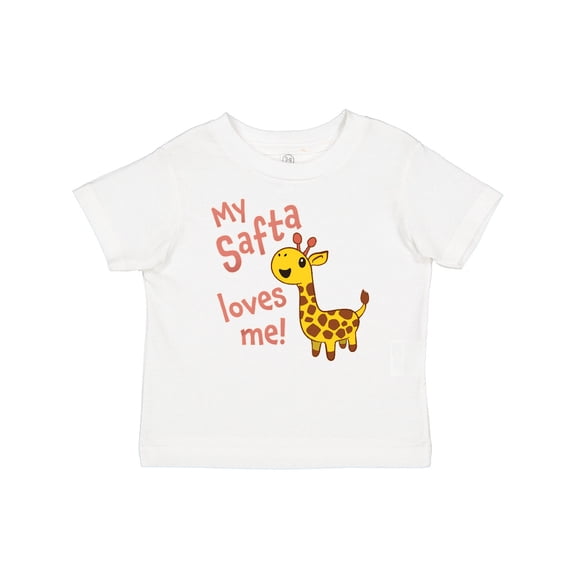 Inktastic My Safta Loves Me Cute Giraffe Boys or Girls Baby T-Shirt