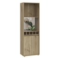 thumbnail image 1 of FM FURNITURE Redding Bar Cabinet Five Bottle Cubbies Engineered Wood Beige, 1 of 9