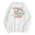 thumbnail image 5 of Christmas Print Fashion Casual Solid Color Loose Lady Long Sleeve Letter Print Round Neck Hoodie Polyester Breathable Skin-friendly Suitable for Casual Daily Going out Holiday Party Club Wear, 5 of 5