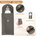 thumbnail image 3 of Uxcell 4 Pcs Bolsa de Reloj de Terciopelo, Funda de Viaje para Reloj Portátil, Bolsa de Almacenamiento Suave con Botón a Presión y Almohadilla Interior para Regalos de Hombres y Mujeres, Gris Oscuro, 3 of 6