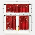 thumbnail image 6 of Christmas Kitchen Curtains Snowflakes Window Curtains and Valances Set 36 Inch, Red Snow Short Tier Curtains for Kitchen, Winter Xmas Small Kitchen Decor, 6 of 6