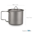thumbnail image 4 of Camping  Titanium Cup Outdoor Portable Camping Picnic Water Cup Mug With Foldable Handle 300ml / 350ml / 450ml / 550ml / 650ml / 750ml, 4 of 7