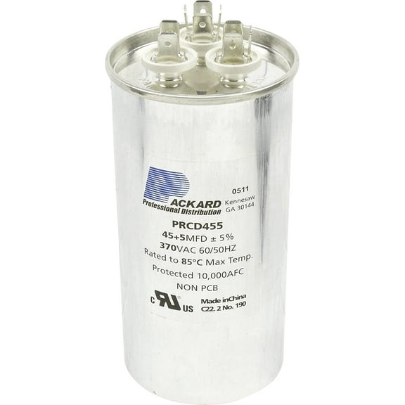 MARS 12269 Dual Section Motor Run 45/5 MDF x 370V Round Capacitor