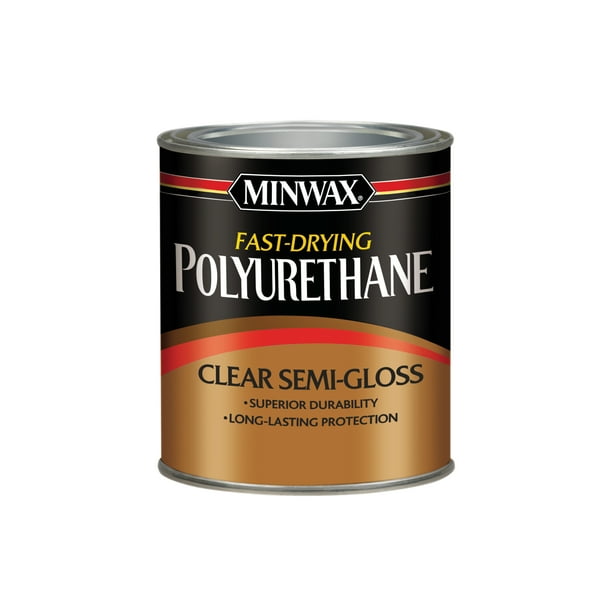 Minwax FastDrying Polyurethane, SemiGloss, Clear, 1 Quart