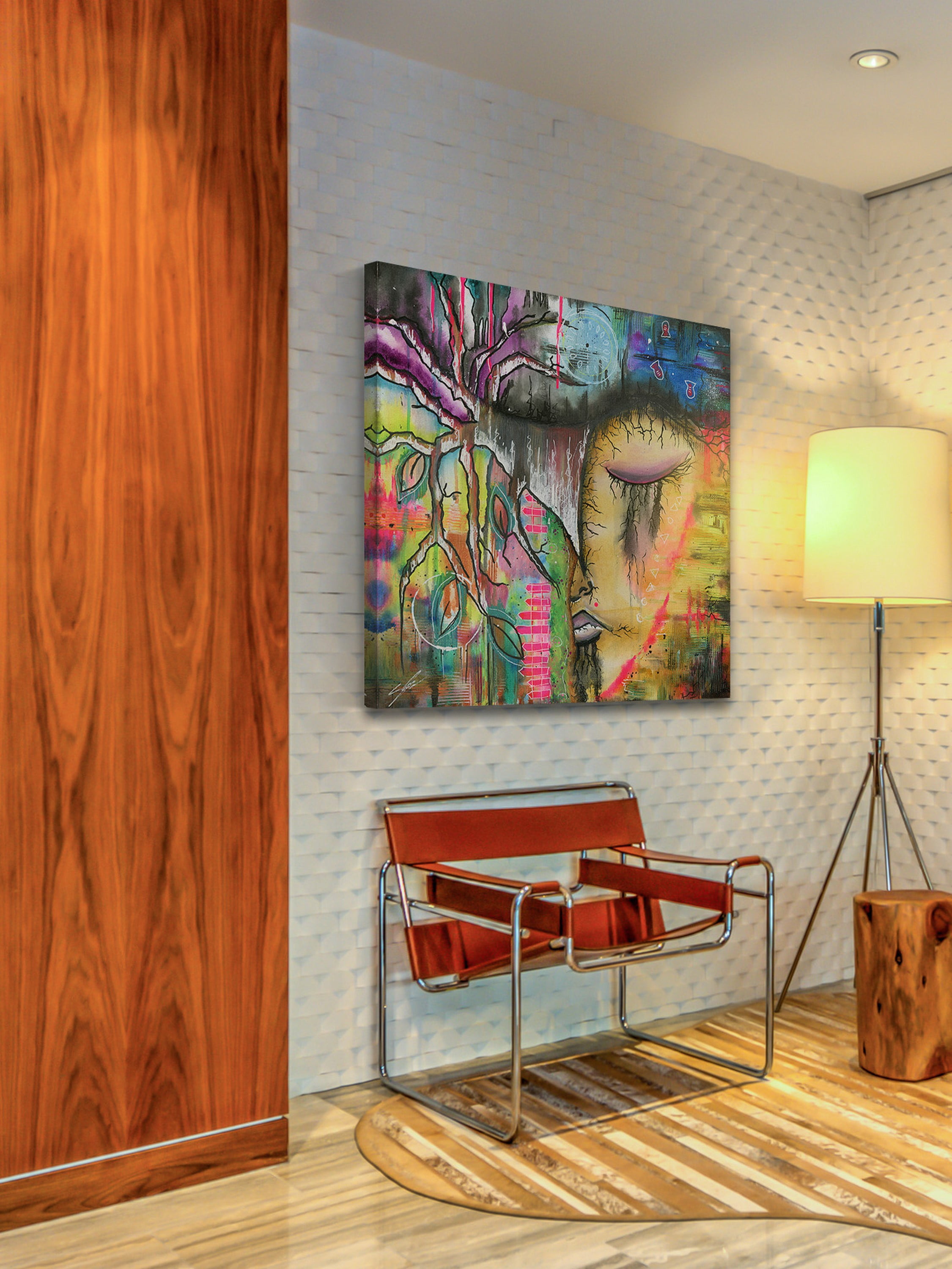 "Buddhist" Painting Print on Wrapped Canvas