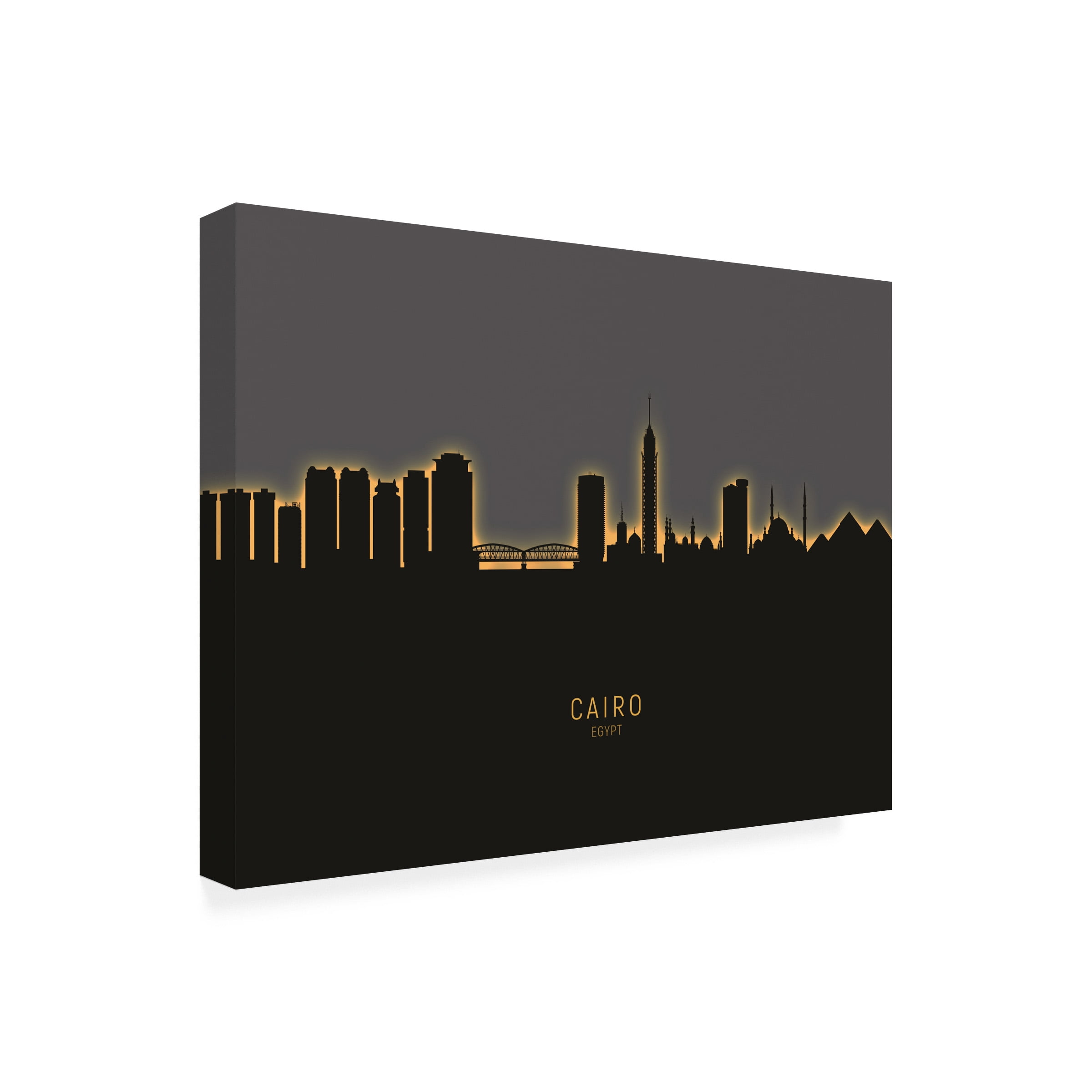 Michael Tompsett 'Cairo Egypt Skyline Glow II' Canvas Art