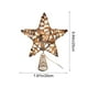 thumbnail image 3 of Estrella para la punta del árbol de Navidad | Estrella 3D de hierro de cinco puntas con 20 luces LED | Cinta dorada con purpurina multicolor para decoración navideña | Adorno duradero para árbol de, 3 of 6