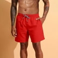 thumbnail image 2 of Men's Gym Workout Shorts with Mesh Liner Quick Dry Athletic Shorts 5 Inch Lightweight Sports Running Shorts with Pockets Red, 2 of 9