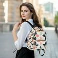 thumbnail image 6 of FORMRS Mini Backpack Purse for Women Quilted Travel Daypack Casual Shoulder Bag, Black Retro Flower, 6 of 7