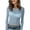 Blue, variant on Sexlip Womens Cropped Blouse Long Sleeve Fishnet Design Sheer Fabric Slim Silhouette for Casual Occasions Pink S