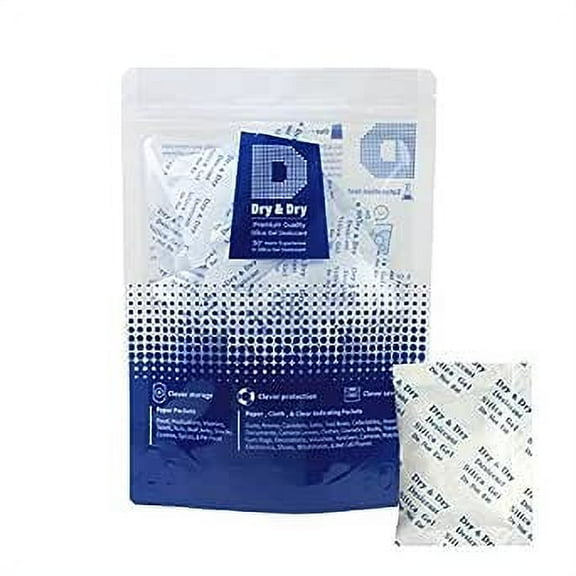 10gm Pack of 20 Dry&Dry Silica Gel Packets Desiccant Dehumidifier
