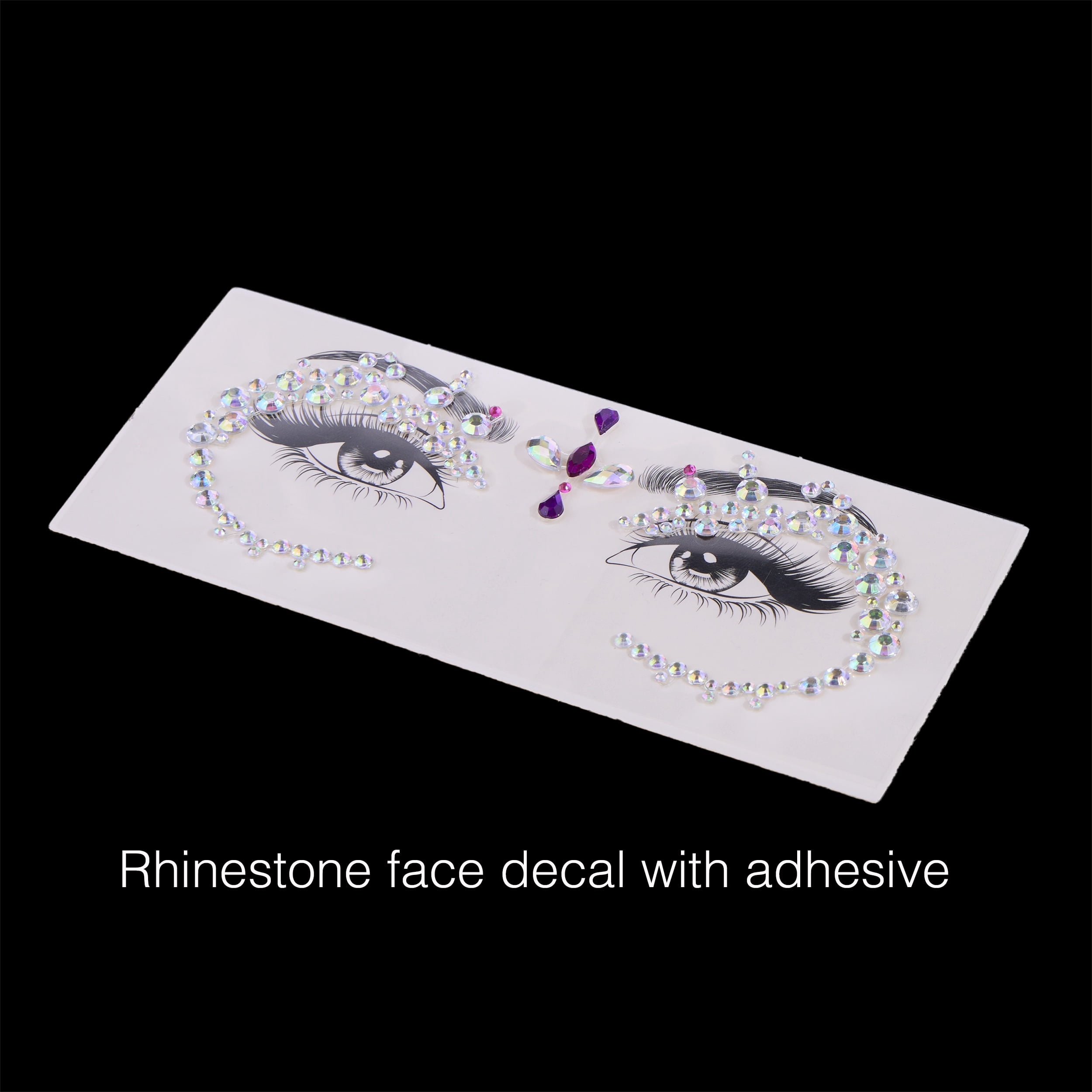 Expressions Glitter Skeleton Makeup Kit with Rhinestone Eye Jewels & Stencil