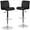 Black, variant on Flash Furniture Marietta 2 Pack Contemporary White Vinyl Adjustable Height Barstool with Rolled Seat and Chrome Base