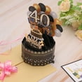 thumbnail image 6 of Uxcell 40th Birthday Card, Pop-Out Birthday Card Happy Birthday with Greeting Card and Envelope for Boy Women, Black Gold, 6 of 6