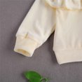 thumbnail image 4 of WIBACKER Baby Girls Fall Velvet Long Sleeve Outfits Toddler Ruffle Sweatshirt Bow Long Pant Clothes, 4 of 10