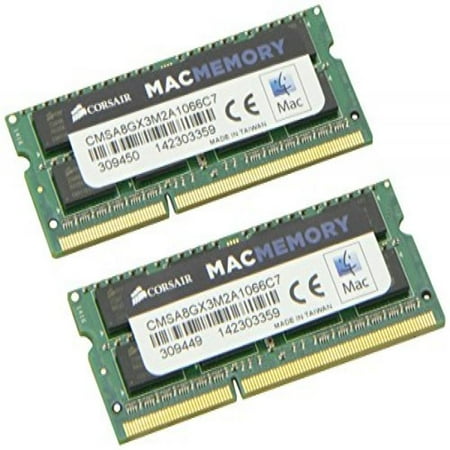 1066 Dual Channel - Corsair Apple 8 GB Dual Channel Kit DDR3 1066 (PC3 8500) 204-Pin DDR3 Laptop SO-DIMM Memory 1.5V