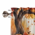 thumbnail image 5 of Valances for Windows, Fox Pumpkin Fall Forest Maple Leaf Pine Cones Linen Retro Rod Pocket Short Window Valance Curtains Holiday Window Treatment for Kitchen Living Room Bathroom, 42"x18", 5 of 6