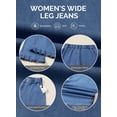 thumbnail image 5 of DOKOTOO Jeans for Women High Waisted Wide Leg Jeans with Ruffle Hem Trendy Stretchy Denim Loose Pants Straight Leg (Plus Sizes Available), 5 of 8