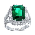 thumbnail image 5 of Bling Jewelry Womens Cubic Zirconia 7CT CZ Green Emerald Cut Art Deco Style Cocktail Statement Ring, 5 of 6