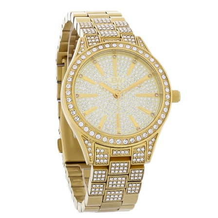 JBW Cristal 34 Women's Gold Tone PVD Diamond/Crystal Quartz Watch J6383A