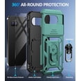 thumbnail image 2 of KOMI for Google Pixel 9a Case with Slide Camera Cover HD Screen Protector [Military Grade 16ft. Drop Tested] Magnetic Ring Holder Kickstand Protective Phone Case for Google Pixel 9A 2025 (6.3 inch), 2 of 8