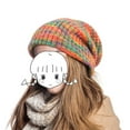 thumbnail image 4 of SPRING PARK Women Mixed-Color Stripe Beanie Winter Hat for Women Cable Knit Hats Warm Chunky Knitted Cap for Cold Weather, 4 of 8