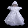 thumbnail image 4 of New Baby Girl Christening Baptism Formal Dress Gown New Born to 30 months white, 4 of 10