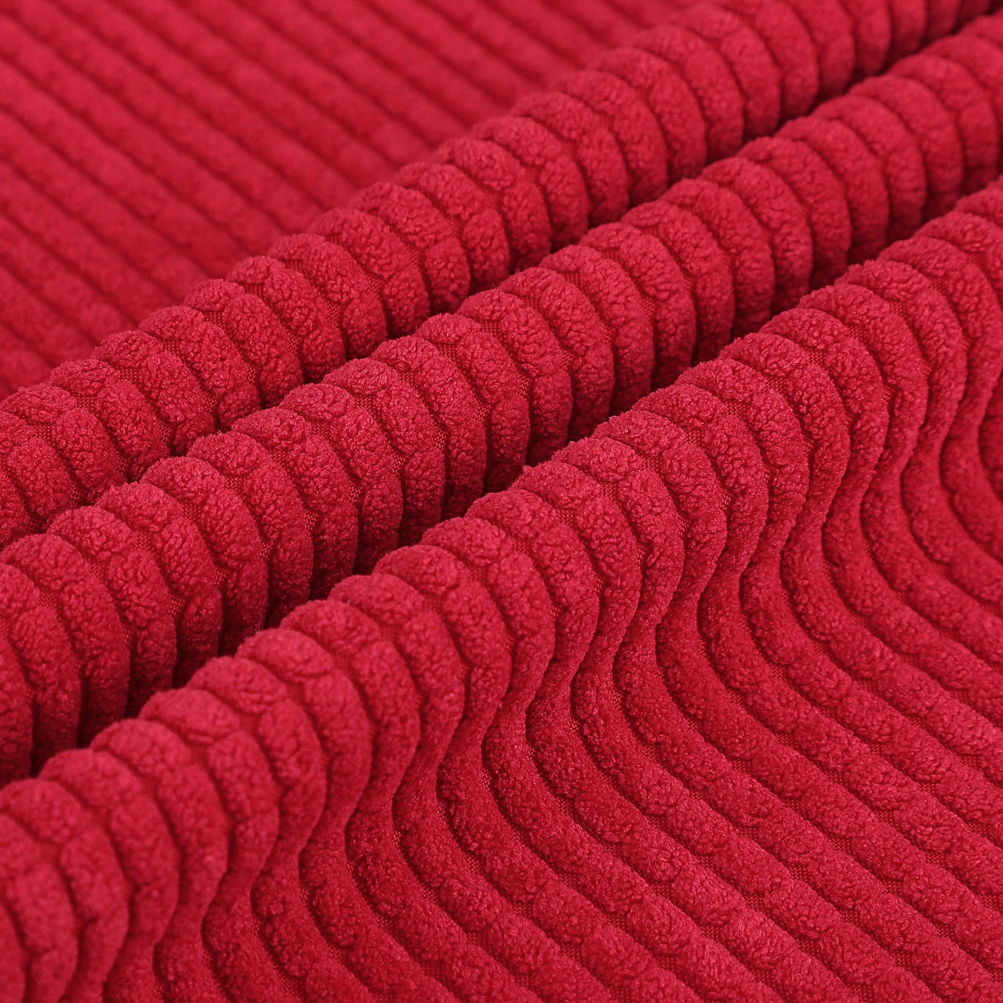 Unique Bargains 2-Pack Corduroy Decorative Throw Pillow Covers Red 12" x 18"