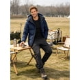 thumbnail image 4 of Wantdo Men's Winter Jacket Warm Puffer Coat Recycled Winter Coat with Hood Navy M, 4 of 10
