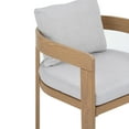 thumbnail image 5 of GDF Studio Modern Aluminum Outdoor Dining Chairs with Cushions, Teak+Light Gray, Set of 2, 5 of 8