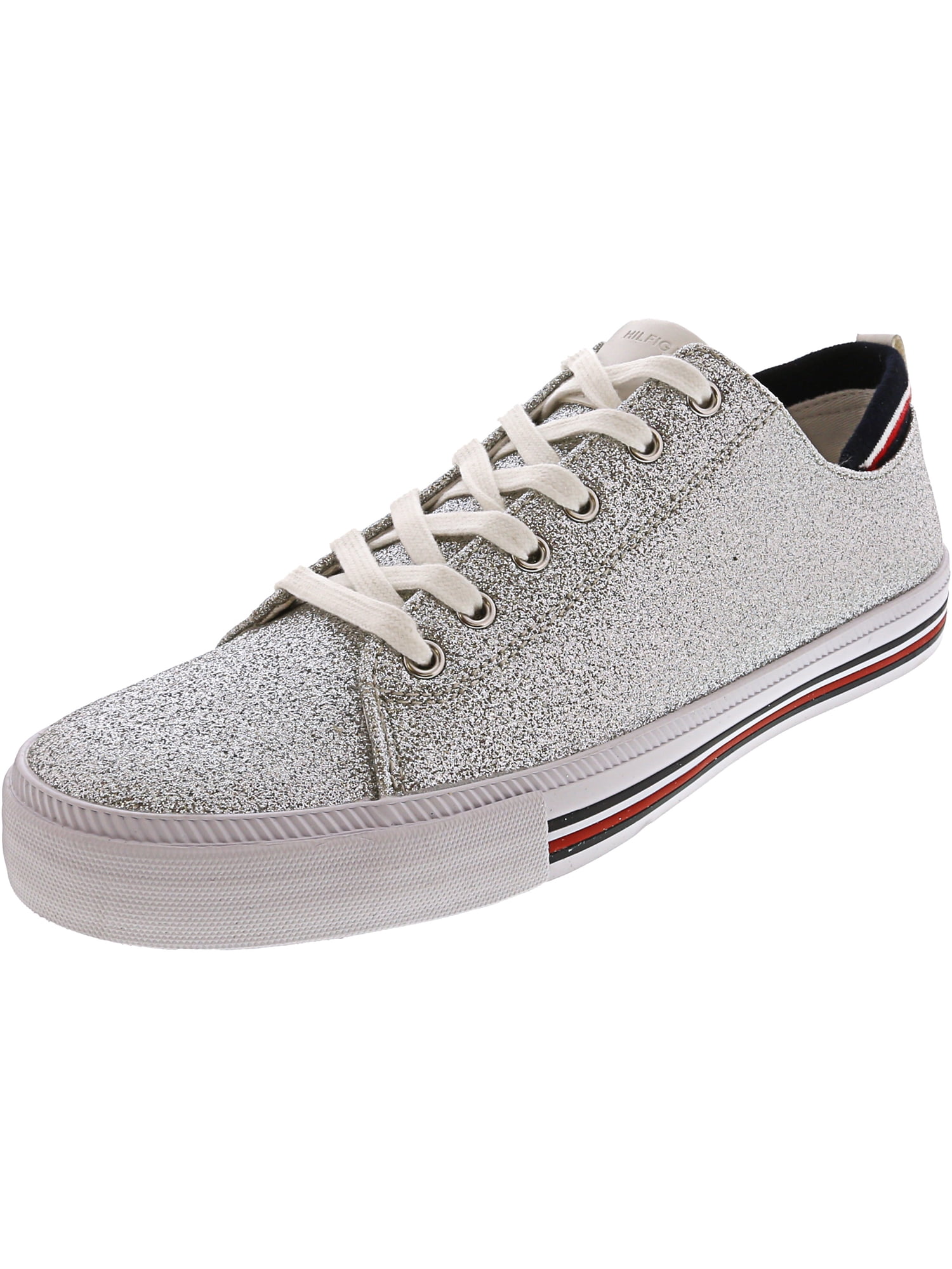 tommy hilfiger silver sneakers