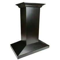 ZLine KBICC36 Designer Series Wooden Island Range Hood With Crown Molding