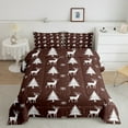 thumbnail image 2 of jejeloiu Cute Christmas Reindeer Full Size Comforter Sets,Xmas Tree Bedding Comforter Set,Deep Red White Bedding Sets For Children,Super Cozy Room Decor Reversible,3 Pieces, 2 of 8