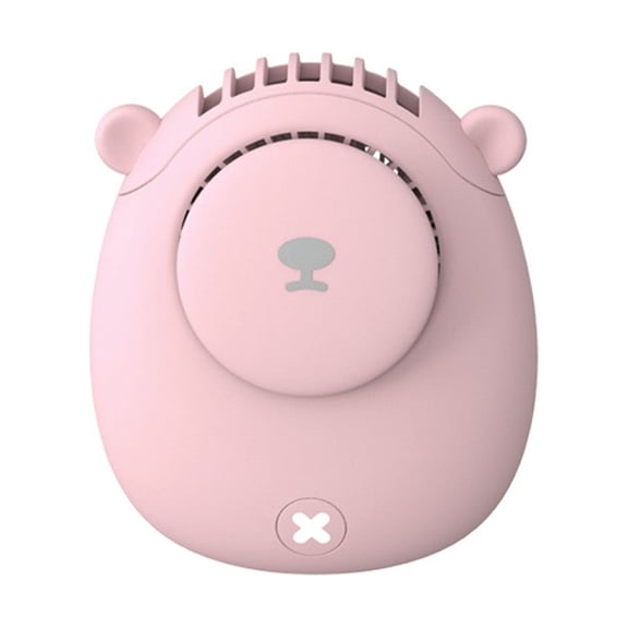 Qholemyo USB Rechargeable Neck Hanging Fan 3 Speed Silent Portable Cooling Fan Cute Gift For Women Kids