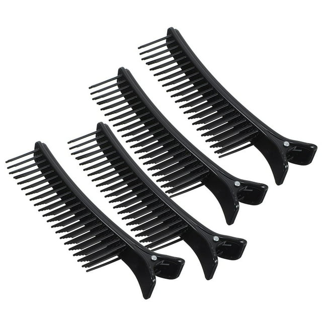 LEEYNEER 4pcs Grip Clips Hair Sectioning Clips Hair Parting Comb Clips for Salon Hair Cutting Coloring