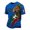 Blue, variant on Trendfront Womens Mexico Football Fan Tee Tops Crewneck Short Sleeve Jaguar Graphic Match Day Country Pride Athletic Style T Shirts