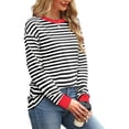 thumbnail image 4 of WEAIXIMIUNG Sweat à Capuche Zippé pour Femmes, Contraste de Couleur, Col Rond, Manches Longues, Décontracté, 4 of 8