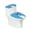 Blue Snowman Christmas Pattern, variant on HELLHERO Christmas Toilet Cover & Elastic Bottom Toilet Seat Lid Cover Set for Bathroom Home Comfort, Polyester Fabric, Stretchy Fabric