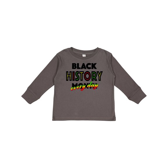 Inktastic Black History Month Every Day Boys or Girls Long Sleeve Toddler T-Shirt