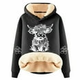 thumbnail image 1 of Zhanying Sweat à Capuche Épais à Manches Longues Mode Décontractée Imprimé Vache Mignon pour Dames, 1 of 4