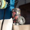 thumbnail image 3 of 20 Oz Pioneer Flower Coffee Tumbler Double Wall Insulated Stainless Steel Water Bottle | Metal Reusable Thermoses Flask with Cup Cap | Leak & Sweat Proof with Anti-Dust Lid, 3 of 7