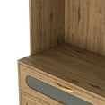 thumbnail image 3 of Freestanding Dining Room - 67'' Tall Cupboard Material With Gold Handles - High Kitchen Storage Buffet Wood Finish & Style Cabinet, 3 of 7