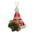thumbnail image 5 of OIUR Christmas Tree Ornaments Buffalo Plaid Stocking Sweater Hat Hanging Decoration for Holiday Tree Home Decor, 5 of 7