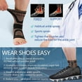 thumbnail image 5 of 2pack Copper Ankle Brace, Copper Infused Ankle Support Compression Sleeve For Foot Pain Relief, Sprained Ankle, 5 of 5