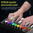 thumbnail image 4 of Clavier MIDI 25 Touches Contrôleur Audio Électronique Professionnel Intelligent Portable Clavier Piano Léger USB 5V/1A Type-C Écran OLED, 4 of 7