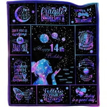Gifts for 14 Year Old Girl, 14 Year Old Girl Birthday Gifts, Birthday Gifts for 14 Year Old Girl, 14 Year Old Girl Gifts Ideas, 14th Birthday Decorations for Girls Throw Blanket 60"X50"